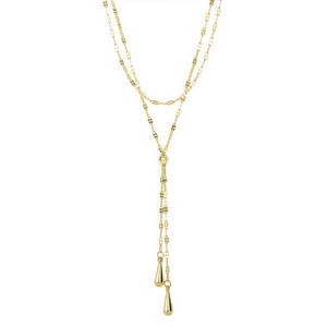 Layered Thin Lariat Necklace